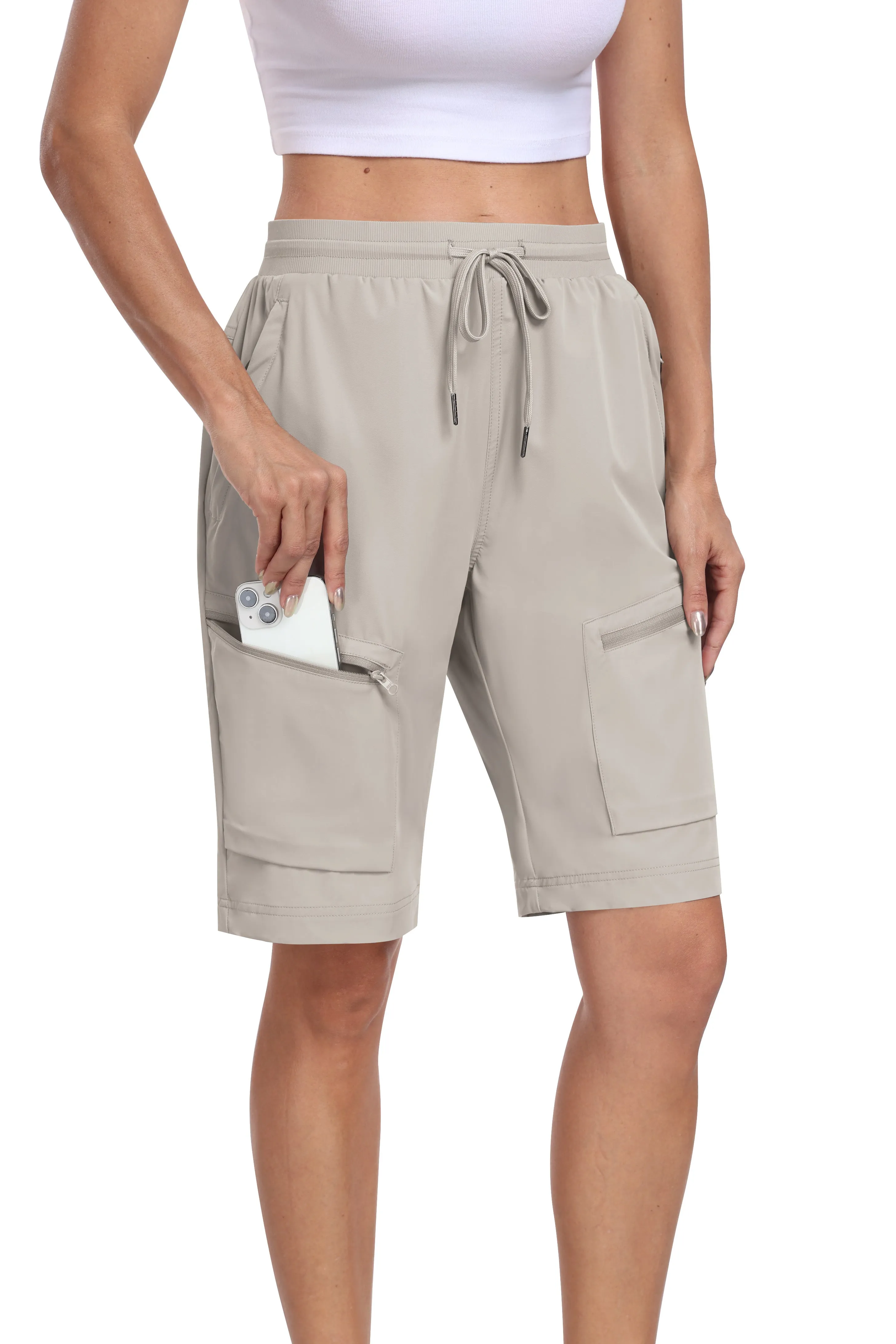 Women's summer outdoor hiking 10-inch shorts
